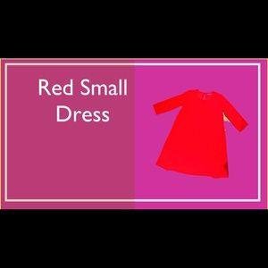 Red small shift dress